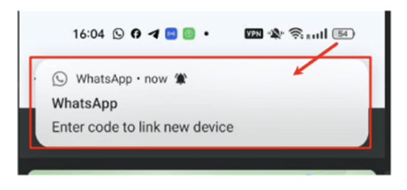 WhatsApp notification